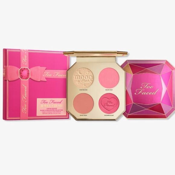 NWT- *LIMITED EDITION* Too Faced Jewel Crush Blush & Highlighter Collection - Picture 8 of 12